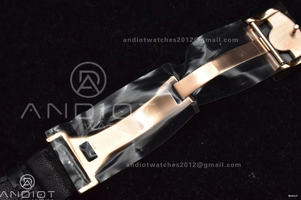 on 5033 Clone RG 1:1 Calendar Black Best Edition Perpetual Portugieser Dial A52610 Leather White Strap APSF 0131